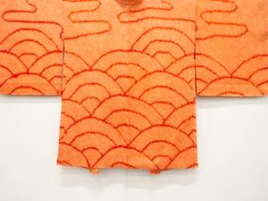 未使用品　本総絞り　青海波模様　絵羽織